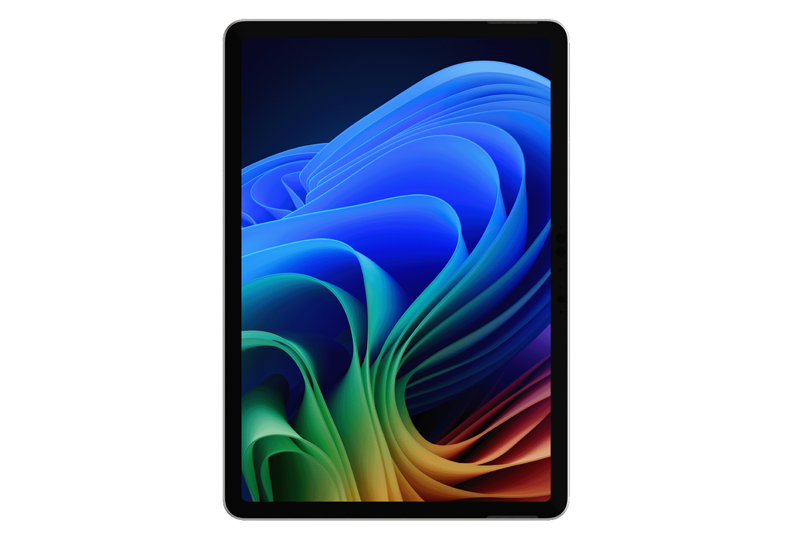 Centre render of Surface Pro Platinum 12 with colour bloom screen