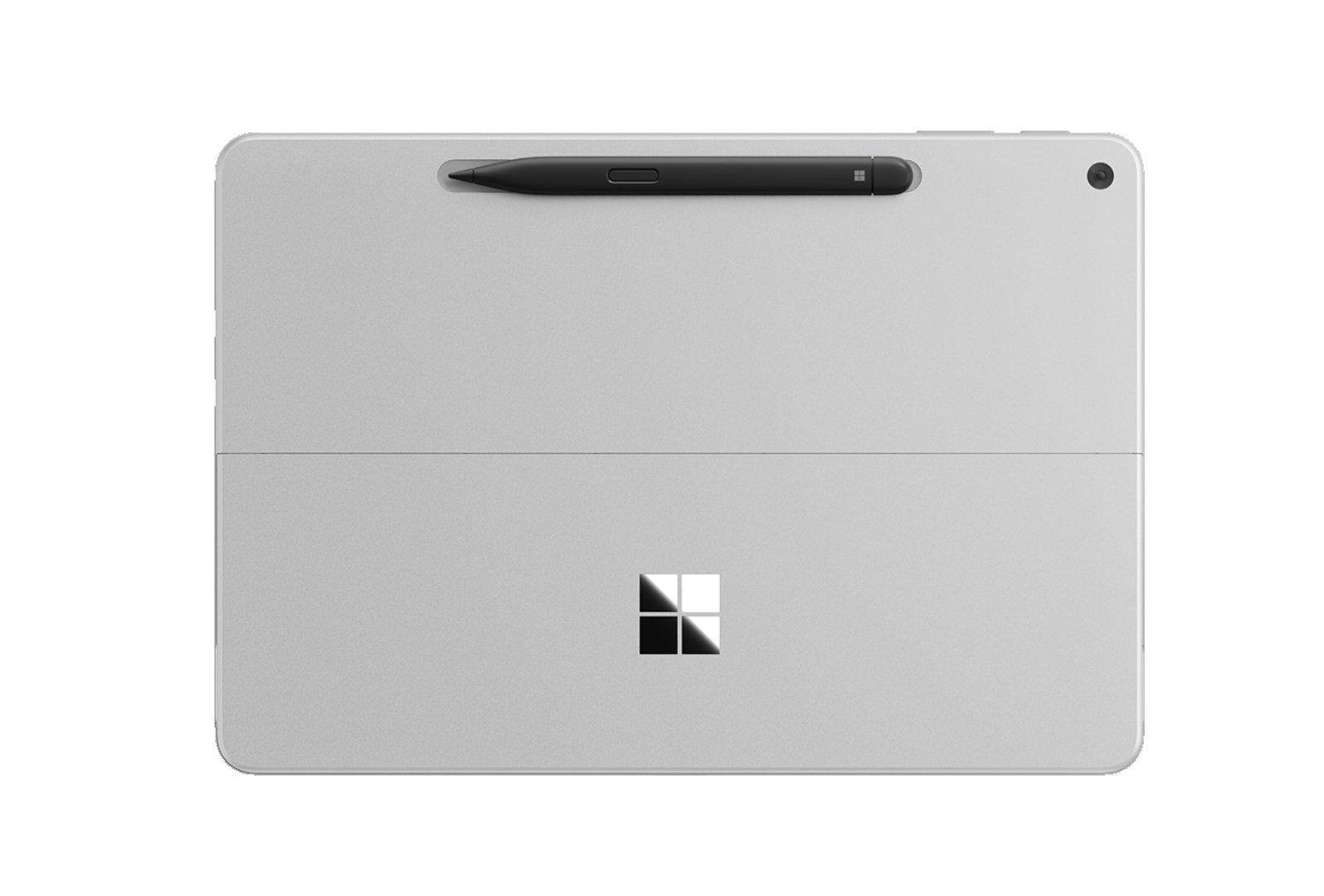 Left render of Surface Pro Platinum 12 with colour bloom screen