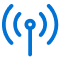 Illustrated antenna surrounded by signal strength lines