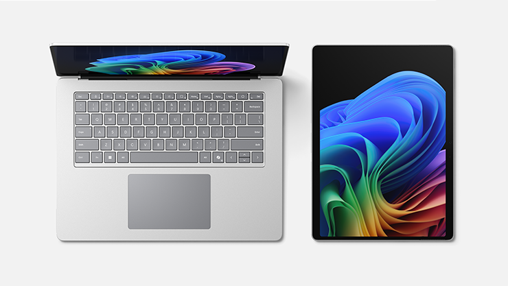 Surface Family render shot with Warranty and Protection Plans official logo