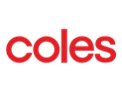Crveno slovo „C“ na beloj pozadini sa tekstom „coles“.
