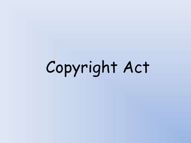 Copyright act