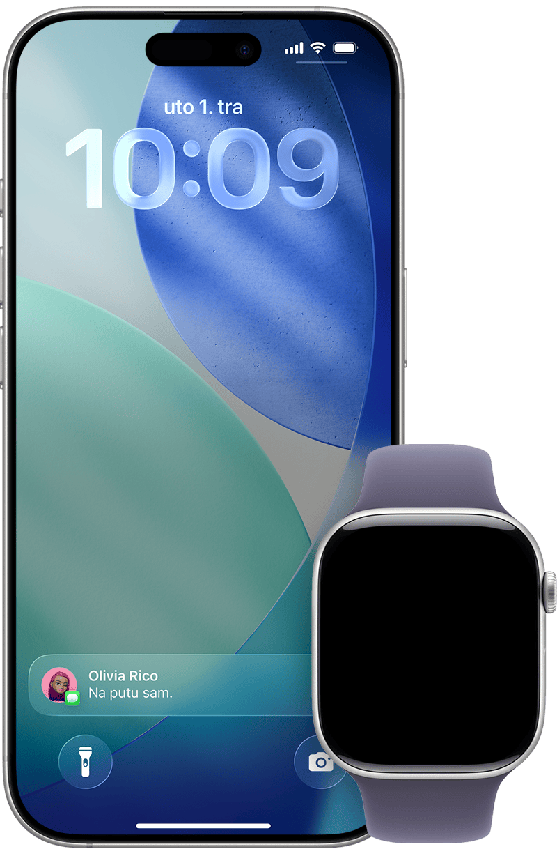 iPhone s prikazom kako obavijesti dolaze na iPhone umjesto na Apple Watch