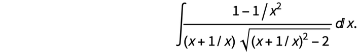 Algebraic integral