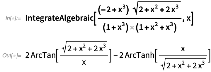 IntegrateAlgebraic