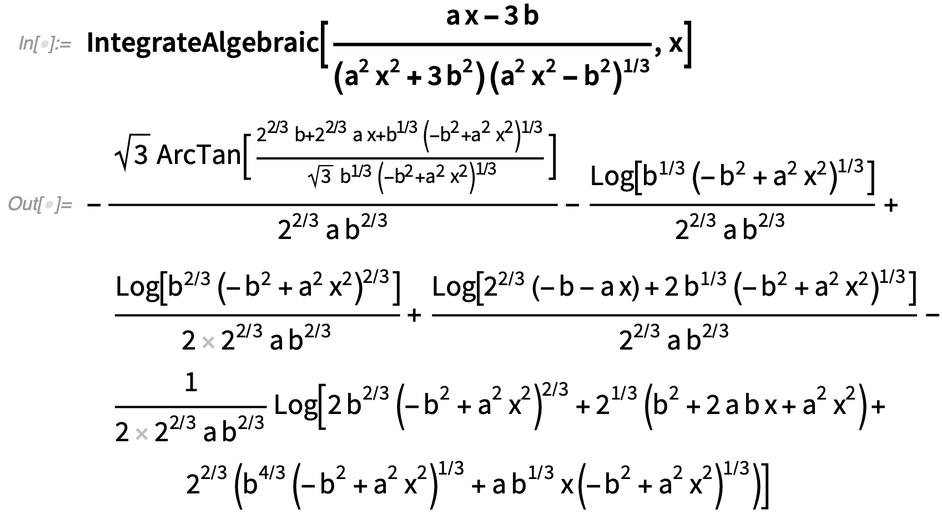 IntegrateAlgebraic