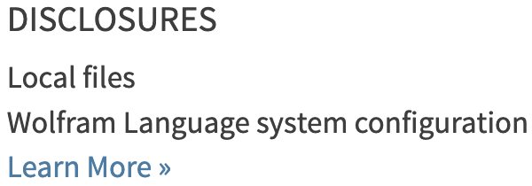 Examples of disclosure options