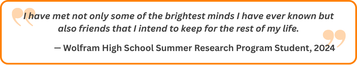 I have met not only some of the brightest minds I have ever known but also friends that I intend to keep for the rest of my life.
