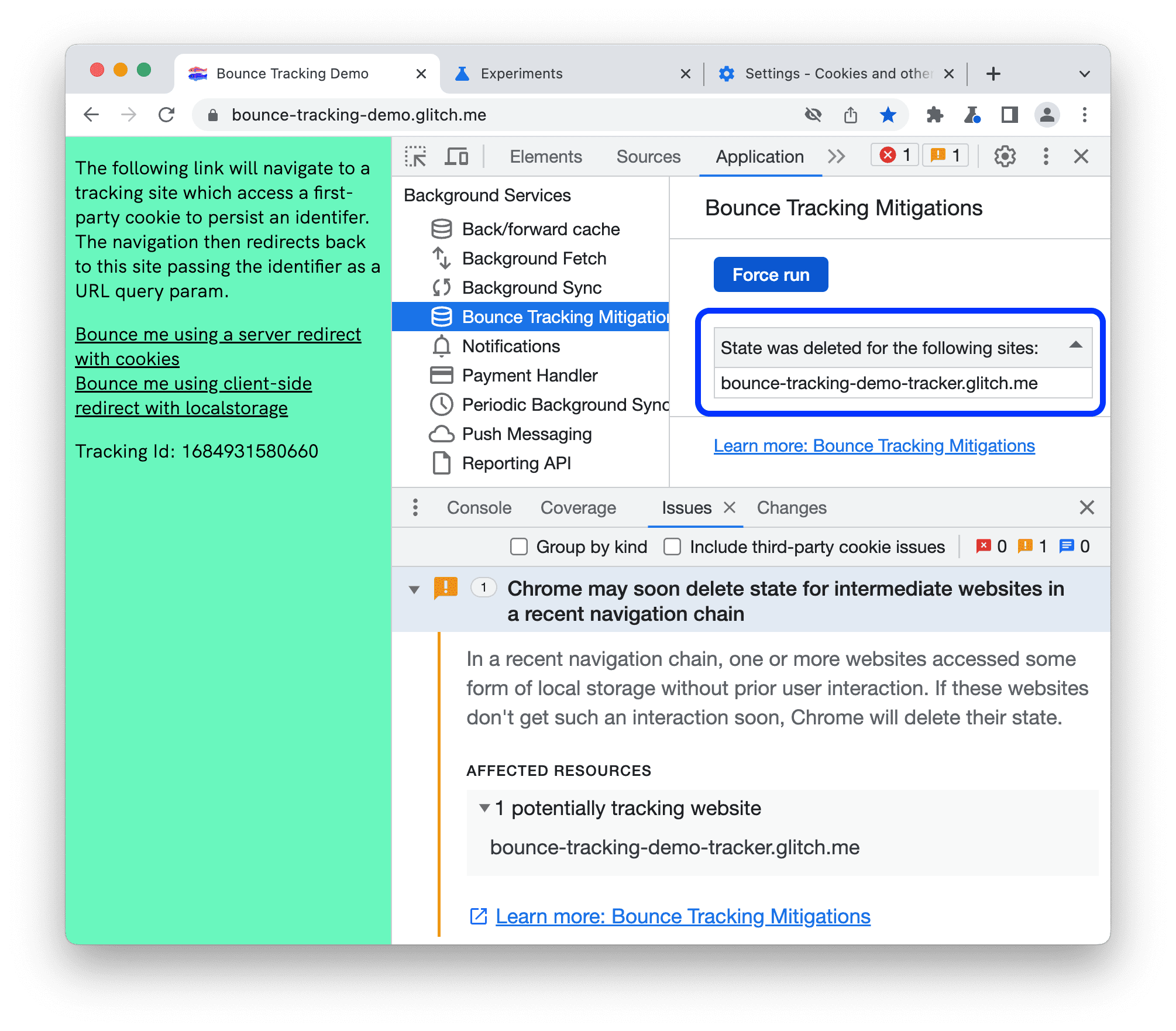 De lijst met maatregelen ter beperking van bounce-tracking omvat het verwijderen van een status.