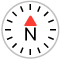 символ Compass heading zero degrees