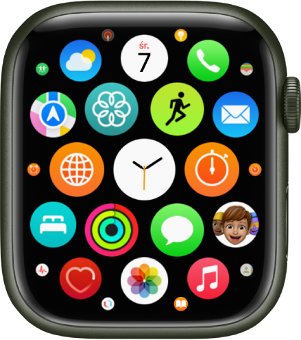 Ekran początkowy w widoku siatki.