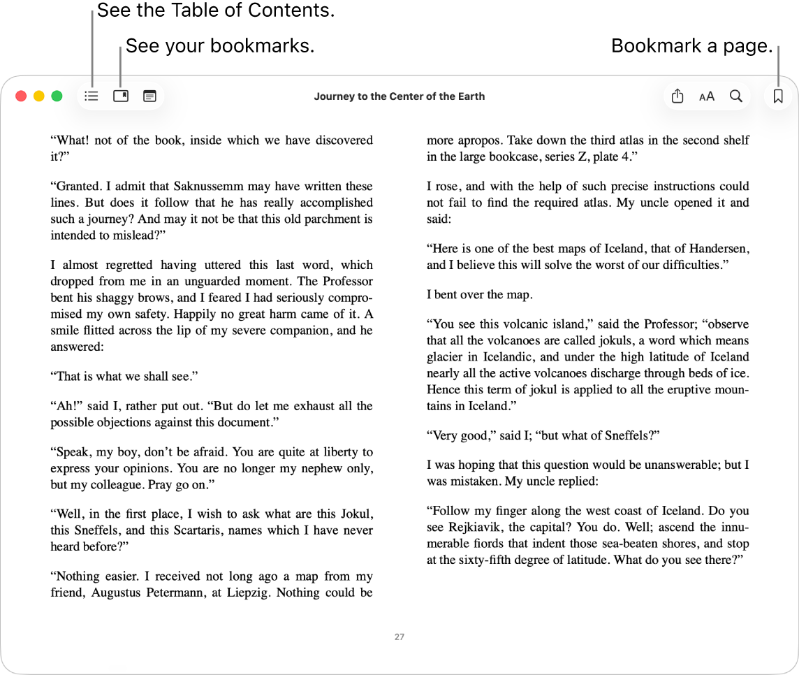 Options in an open book.