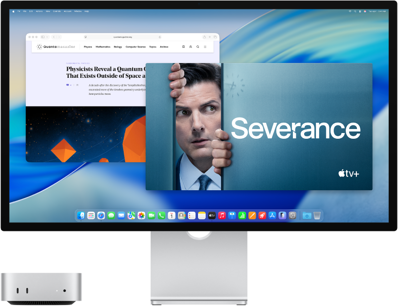 Mac mini kuvari kõrval.