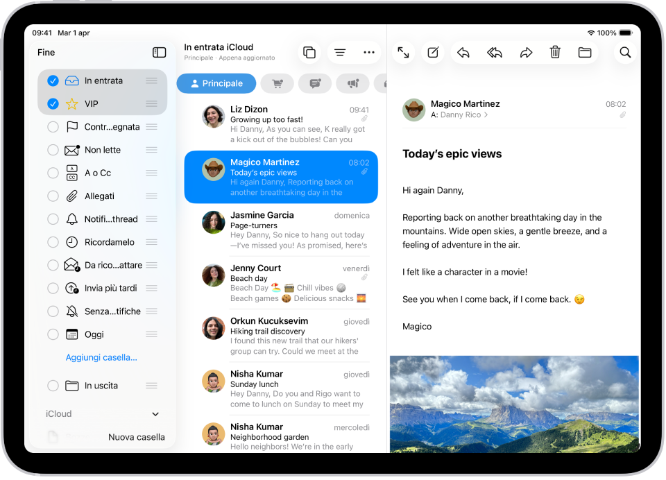 La scherma di modifica delle caselle. Le caselle opzionali sono elencate dall’alto al basso con un segno di spunta sulla sinistra di ogni opzione. Nell’angolo in basso a destra dello schermo è presente un pulsante “Nuova casella”.