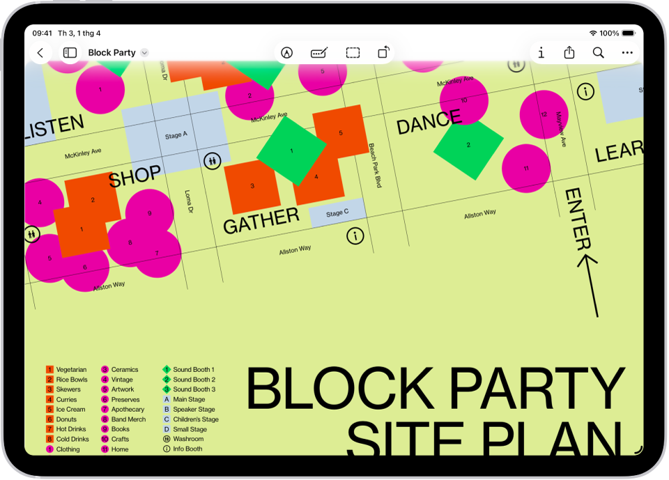 Ứng dụng Xem trước được mở và một tài liệu phủ kín màn hình. Ở đầu màn hình là các nút để đánh dấu, tự động điền, cắt xén và xoay tài liệu.