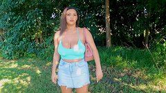 Screenshot from the porn video Ashlyn peaks lets the roadside guy titty fuck her in exchange for a tow featuring Ashlyn Peaks, Sean Lawless