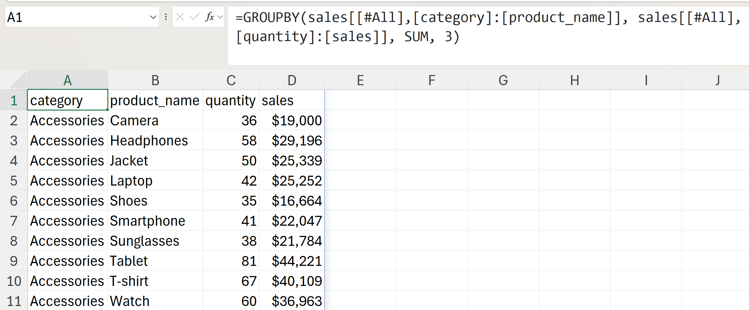 GROUPBY example multiple columns 