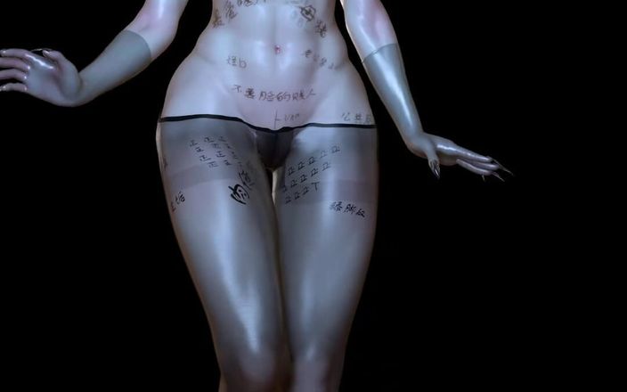 Why fuck so hard: 3D Horny Slut Blonde Stripper Naked Her Huge Boobs Show...