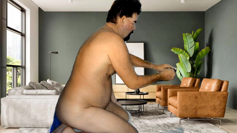 Rainforestman: Classic Dick Rambone Cock Trying for First Time Horny Dildo...