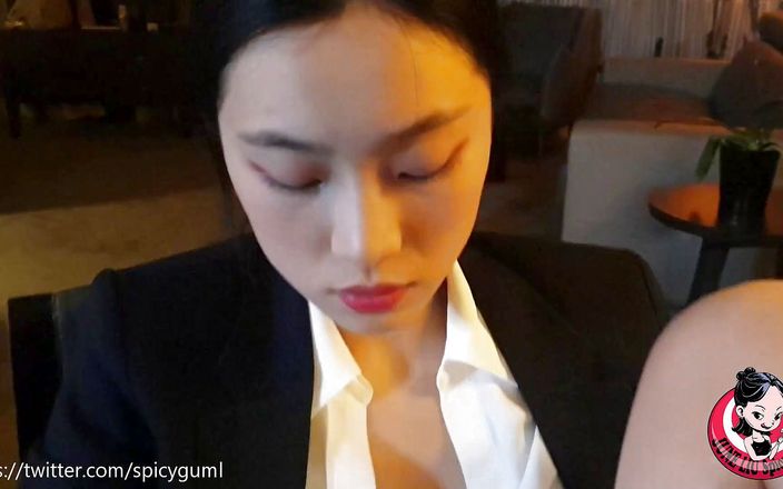 SpicyGum: June Liu – Chinese manager punishes her employee for being late [JL_061]