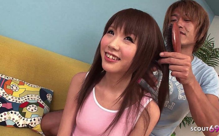 Asian porn collection: Hairy Asian Teen Pussy Amaenbou Fucked by Step Dad
