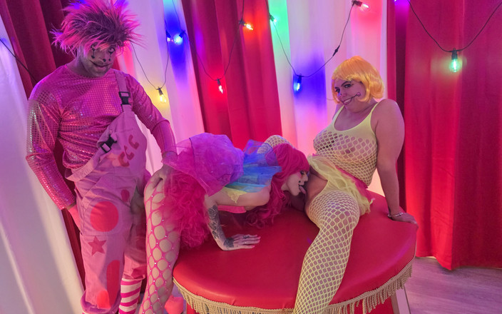 Cock Crazed Clowns: Maisie Lewis Meets the Pink Cock Crazed Clowns