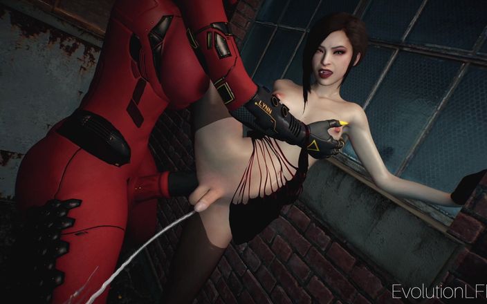 Evolution LFN: Ada wong wird von riesiger Futa Demongirl anal gefickt
