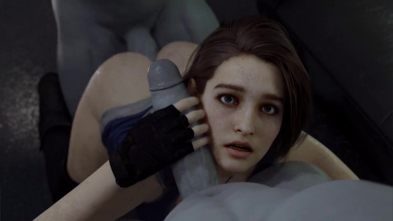 Velvixian 3D: Jill Valentine doble - follada por zombis