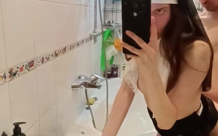 Anonpirates: Секс с монахиней, минет, наездница, сперма в киске