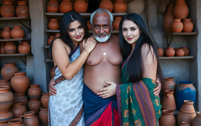 Your Savita bhabhi: Сексуальную Meena и Seema бхабхи трахнул глава деревни