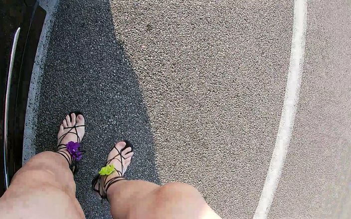 JonasBen: Sissy CD Street Whore Flashing on the Road Hoping to...