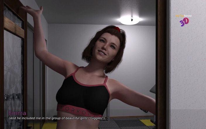 3D cartoon porn: My Dorm 3 - Emma фантазирует о своем сводном брате Марке и мастурбирует в душе