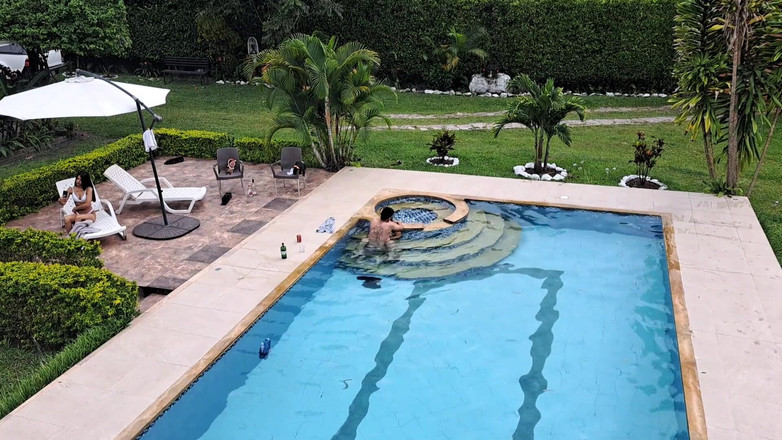 Aly: The Party Ends with a Fuck in the Pool. Part 2...