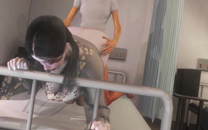 X Hentai: Lujuriosa amiga folla viejo paciente (p2) - animación 3D