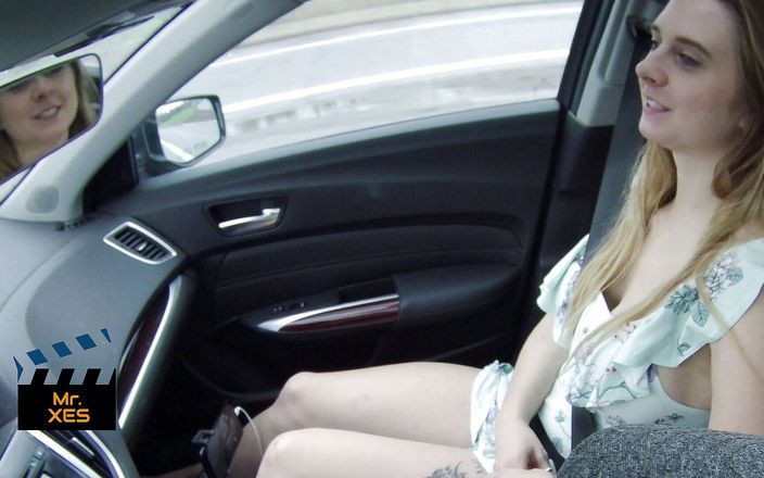Mr_XES: Rubia adolescente con garganta profunda al cabeza de la carretera