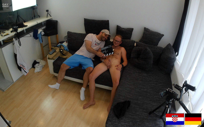 GAYheim: Tysk Balkan rak pojke vid gjutning och skytte med cumshot