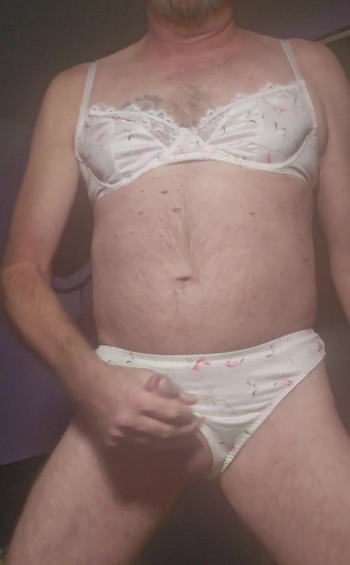 Fantasies in Lingerie: Trying Out a New Bra and Panty Set.