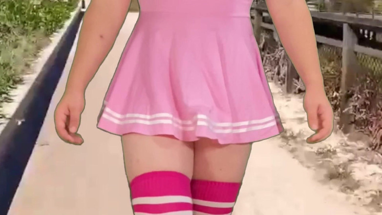 Lucas Nathan King: Cheerleader Shemale Crossdresser Walk