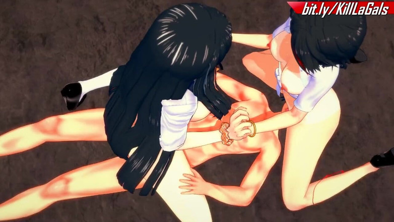 Bond Sheet: Ryuko &amp; Satsuki Dress up as Gyarus for a Kinky Threesome