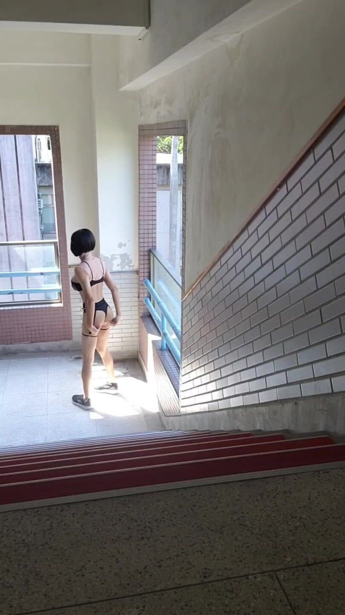 NotAFuta: All Day Exhibitionist with Exhibitionist Gina