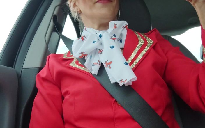 Serenexx: Stewardess Taxi Masturbation - Cosplay - Serenexx