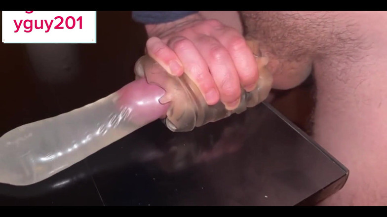 Bigbadfriendlyguy: Guy Moaning While Fucking Fleshlight with Dirty Talk Until Huge...