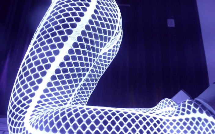Petite Asian hefburg: Twilight Zone Blacklight Cosplay