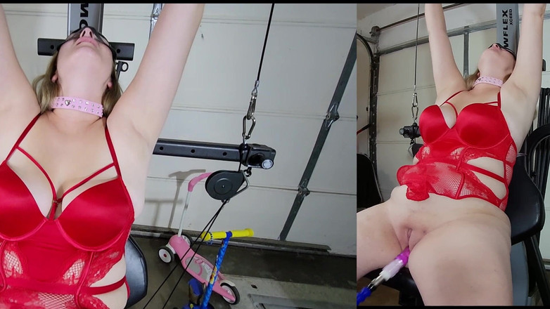 Mama_Foxx94: Hoeflex Total Workout Machine: Foxy MILF's Restrained Pleasure