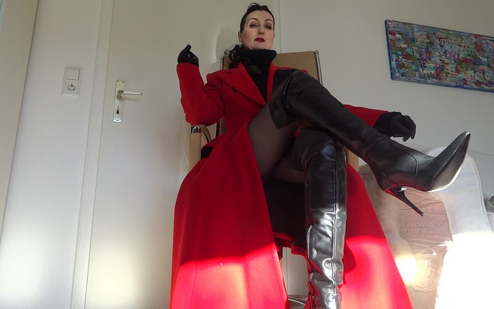 Lady Victoria Valente: Wank your cock for your mistress of boots