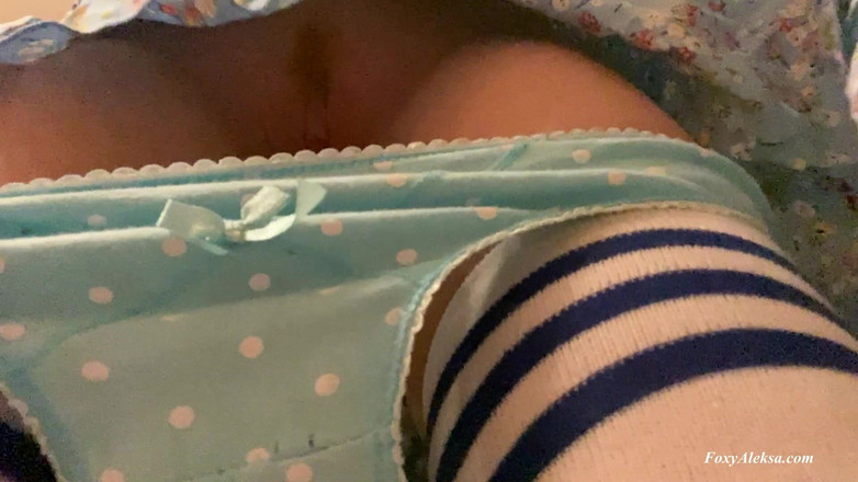 FoxyAleksa: Under Panties Petite Girl. Public Sex in the Subway. Hot...
