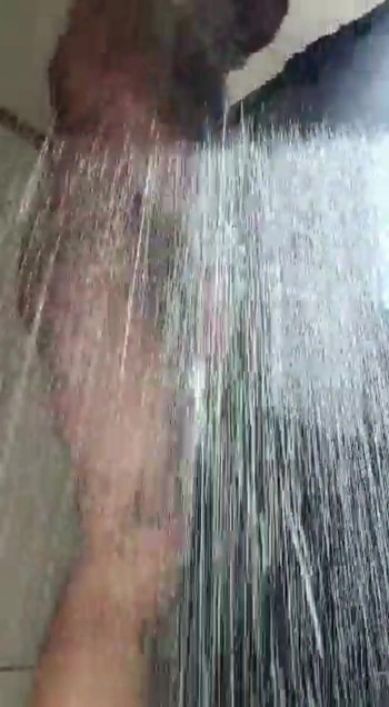 Daddy furry bear taking a nice bath