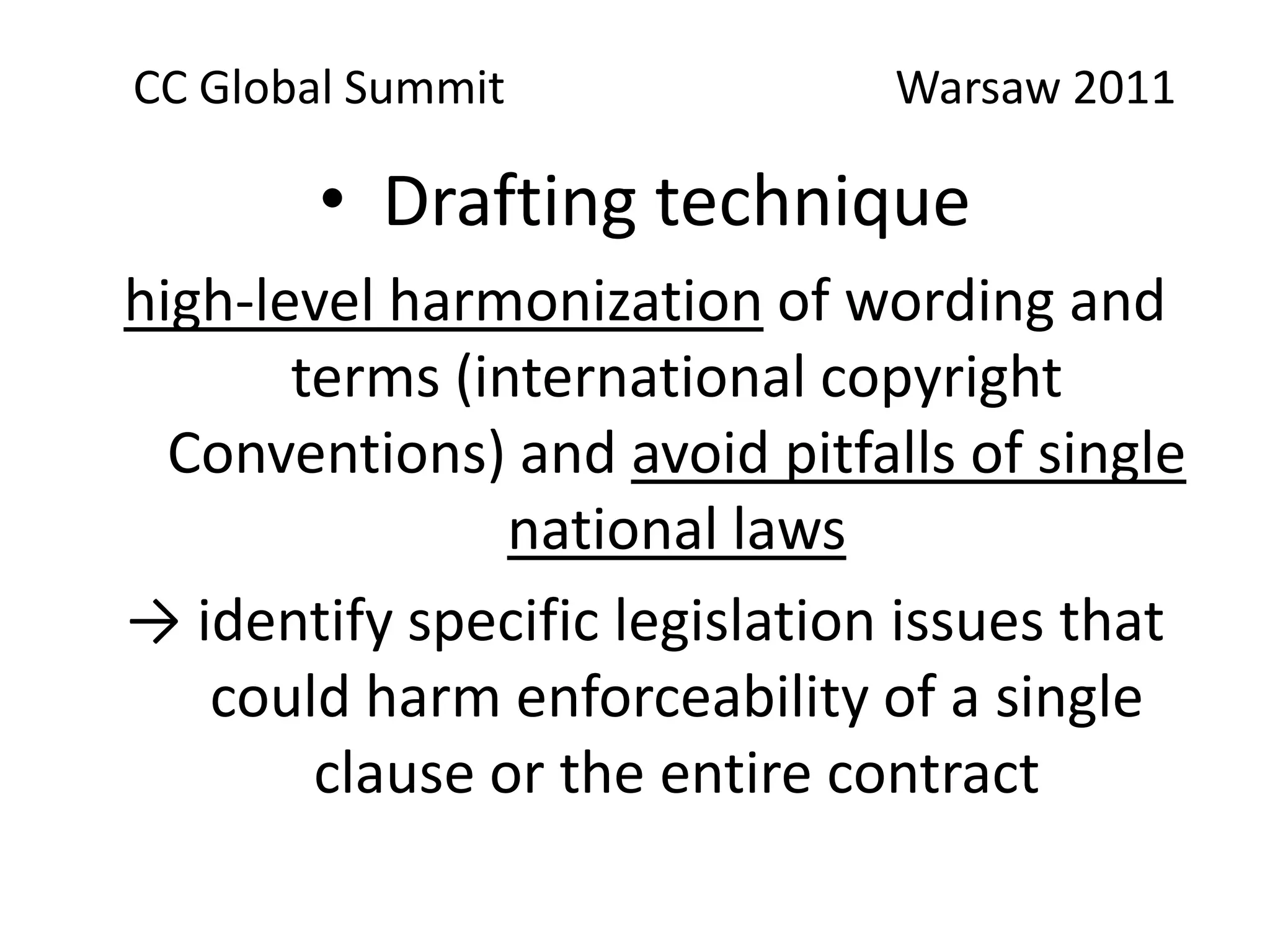 Nature of the license/contract