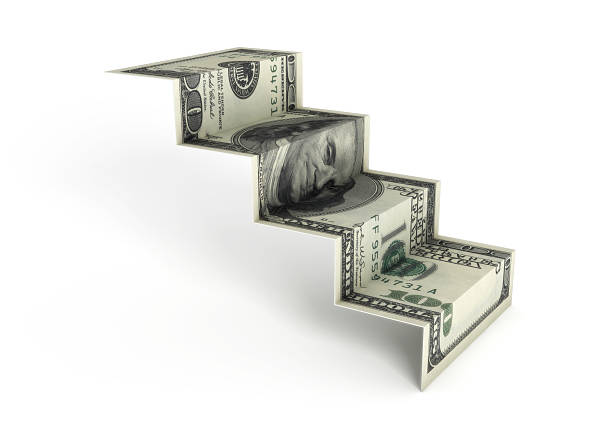 Dollar Stairs [Down] stock photo