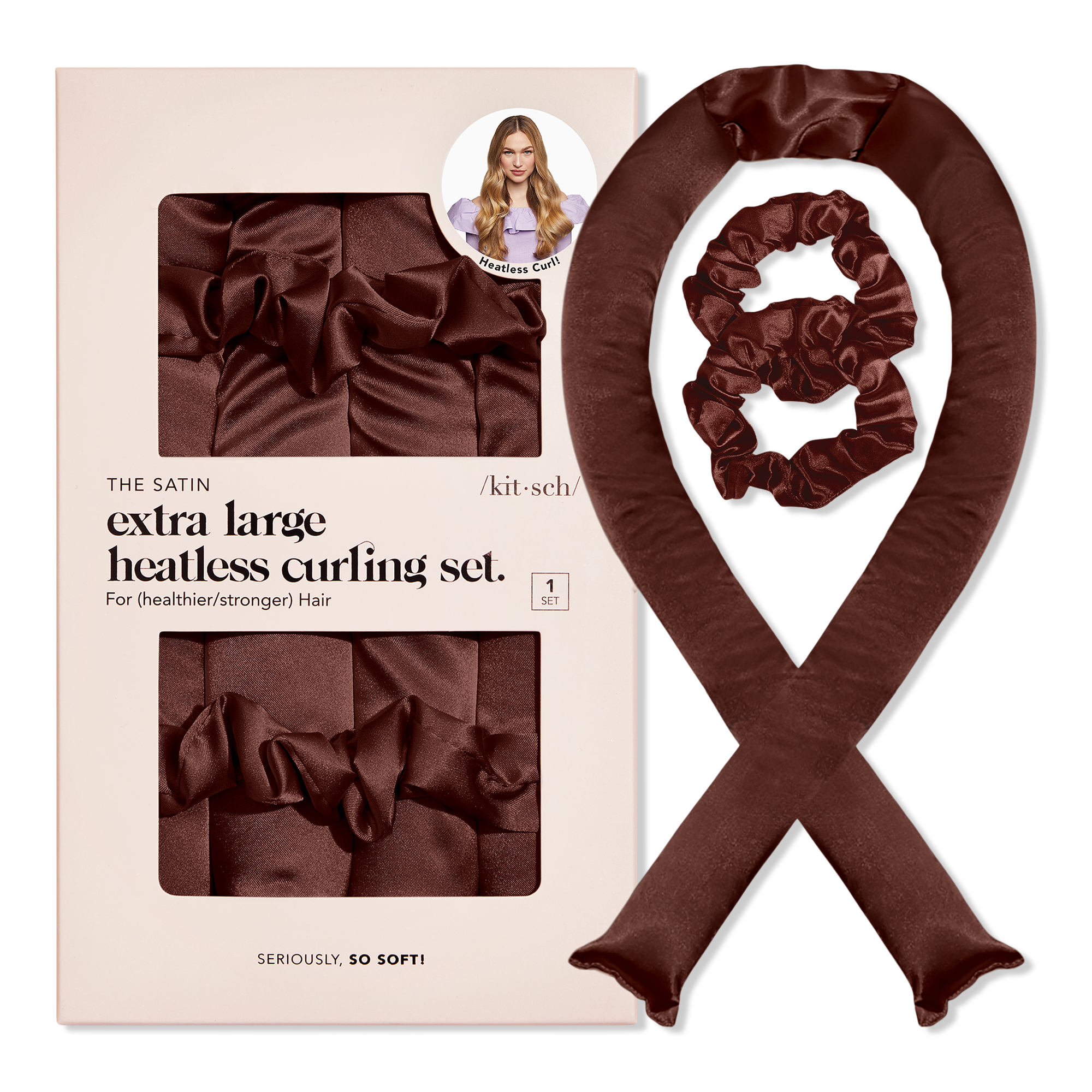 Kitsch Extra Large Heatless Curling Set Satin #1